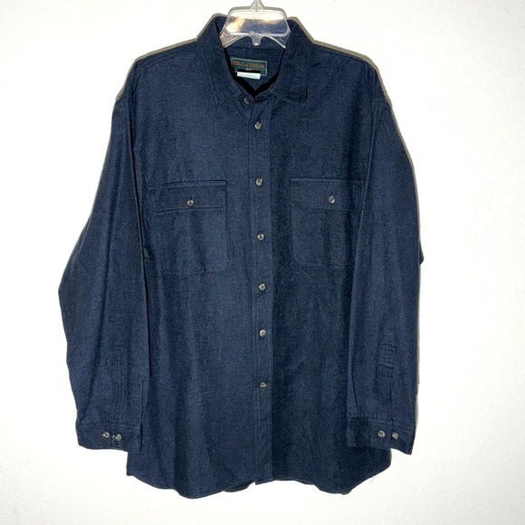 Field & Stream Shirt Mens L Gray Heavyweight Flannel Button Up Workwear Outdoor - Picture 1 of 7
